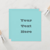 リンペットシェルブルーグリーン春シーズンカ無地のラー カード (正面/裏面インサイチュ)