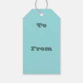 リンペットシェルブルーグリーン春シーズンカ無地のラー ギフトタグ (裏面)