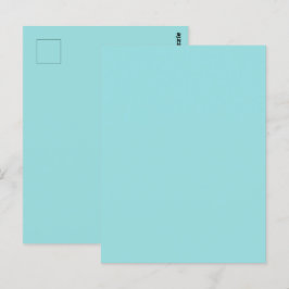 リンペットシェルブルーグリーン春シーズンカ無地のラー ポストカード