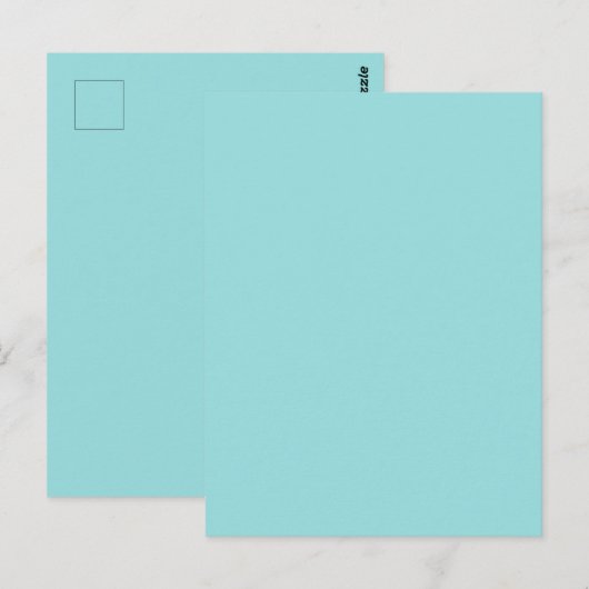 リンペットシェルブルーグリーン春シーズンカ無地のラー ポストカード (正面/裏面)