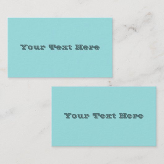 リンペットシェルブルーグリーン春シーズンカ無地のラー 名刺 (正面/裏面)