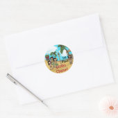 リンボルアウ(ハワイ式宴会)バースデーパーティー – ファーストプレイス ラウンドシール (封筒)