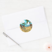 リンボルアウ(ハワイ式宴会)誕生日パーティー – ありがとう ラウンドシール (封筒)