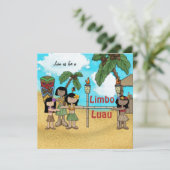 リンボルアウ（ハワイ式宴会）誕生日パーティー 招待状 (スタンド正面)