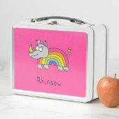 リンボーリーノレインボーランチボックスピンク メタルランチボックス (インサイチュ)