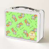 リンボーリーノレインボーランチボックスピンク メタルランチボックス (裏面)