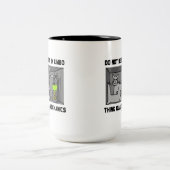 リンボー界で考えます量子力学を付けられないで下さい ツートーンマグカップ (中央)