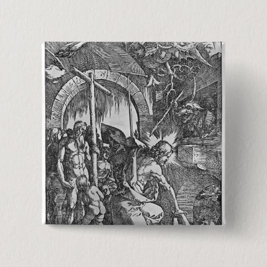 リンボー界へのキリストの降下 缶バッジ (正面)