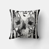 リンボー界、ケシの目が付いているスカル クッション (裏面)