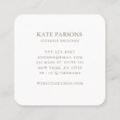 リンミニマルン（イメージ）デザエレガントイナ スクエア名刺 (裏面)