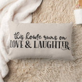 リンモダンフェイクンホーム引用文 ランバークッション (ブランケット)