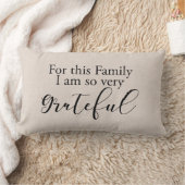 リンモダンフェイクン家族感謝引用文 ランバークッション (ブランケット)