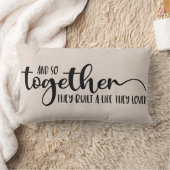 リンモダンフェイクン愛カップル引用文 ランバークッション (ブランケット)