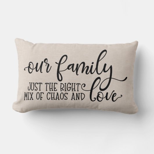 リンモダンフェイクン系引用文 ランバークッション (正面)