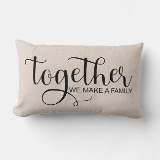 リンモダンンフェイクファミリー引用文腰枕 ランバークッション