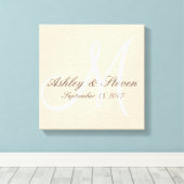 リンモダン素朴ン・モノグラム キャンバスプリント (インサイチュ (ウッドフロア))