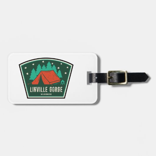 リンヴィルゴージェウィルダネスノースカロライナのキャンプ ラゲッジタグ (正面横)