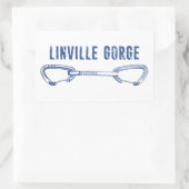 リンヴィルゴージェノースカロライナ登山クイックドロー 長方形シール (バッグ)