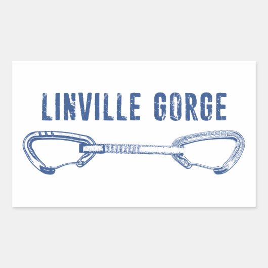 リンヴィルゴージェノースカロライナ登山クイックドロー 長方形シール (正面)