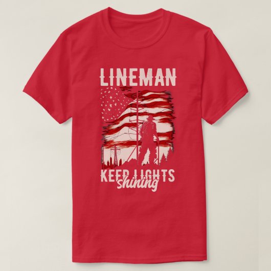 リン保マン灯輝く Tシャツ (デザイン正面)