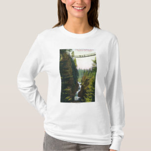 リン渓谷の吊り橋の眺め Tシャツ