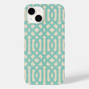 リン素朴ンベージュとアクアトレリス Case-Mate iPhone 14ケース
