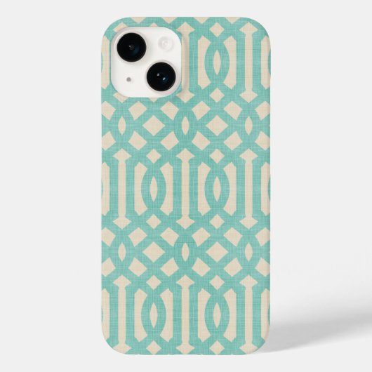 リン素朴ンベージュとアクアトレリス Case-Mate iPhoneケース (裏面)