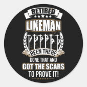 リン退職したマンが傷跡を得残した ラウンドシール (正面)