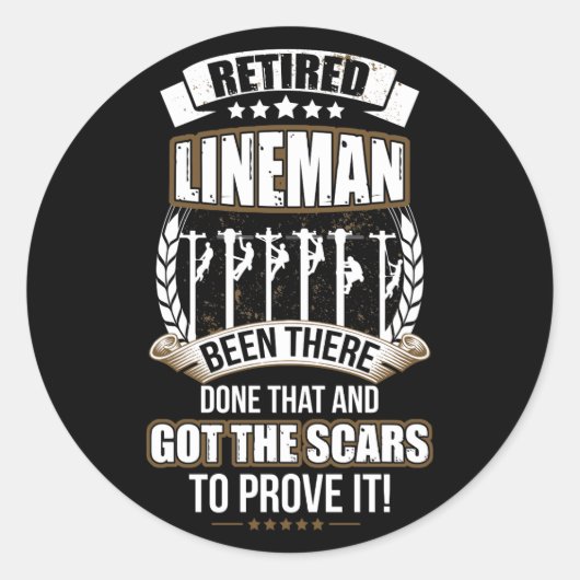 リン退職したマンが傷跡を得残した ラウンドシール (正面)