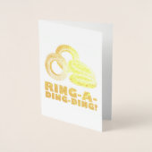 リン・ディン・ディン オニオンレリング 婚約おめでとう 箔カード (正面)