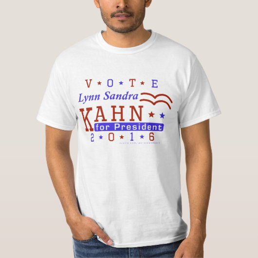 リンS Kahnの大統領2016年の選挙の独立者 Tシャツ (正面)