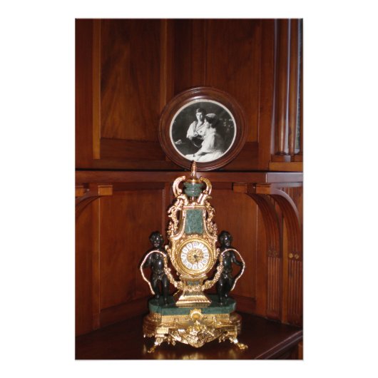 リヴァディア宮殿の王室の豪華な時計 フォトプリント            (正面)