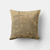 リヴァプールイギリス(1725年)のヴィンテージの地図 クッション (裏面)