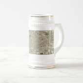 リヴァプールイギリス(1836年)のヴィンテージの地図 ビールジョッキ (正面右)