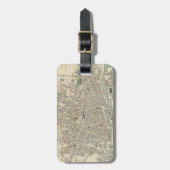 リヴァプールイギリス(1836年)のヴィンテージの地図 ラゲッジタグ (正面縦)