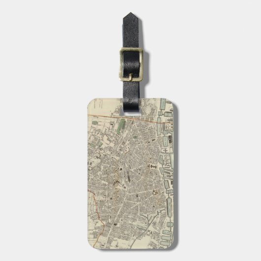 リヴァプールイギリス(1836年)のヴィンテージの地図 ラゲッジタグ (正面縦)