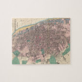 リヴァプールイギリス(1890年)のヴィンテージの地図 ジグソーパズル (横)