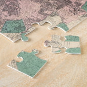 リヴァプールイギリス(1890年)のヴィンテージの地図 ジグソーパズル (側面)