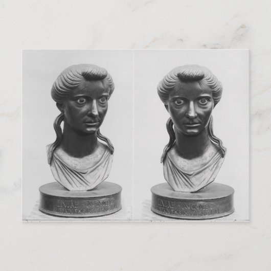 リヴィアの胸像の2つのビュー ポストカード (正面)