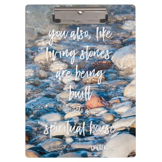 リヴィングストンの第1ピーターの聖書の詩のように クリップボード (正面)