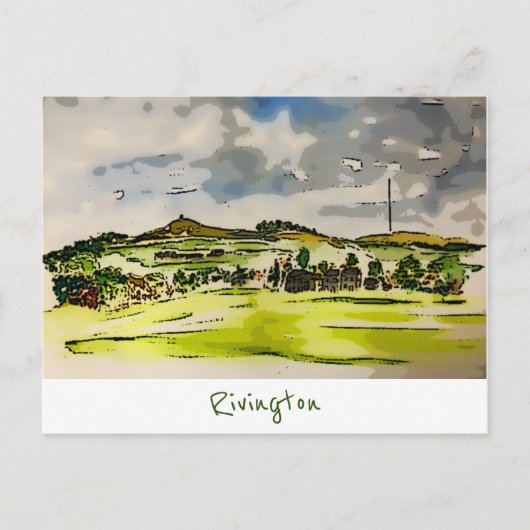 リヴィントンウィンターヒルランドスケープポストカード ポストカード (正面)