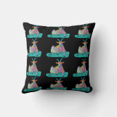 リヴィンラヴィダゴアタおもしろいー叫びヤギデザイン クッション (裏面)