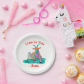 リヴィンラヴィダゴアタおもしろいー叫びヤギデザイン ペーパープレート (パーティー)