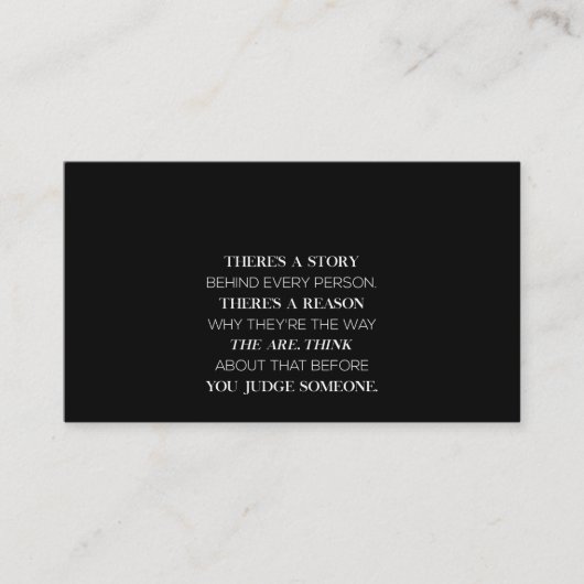 リーアの裏には誰もが物語を持っている 名刺 (正面)