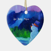 リーアライジングプロプス雪だるまドリームセラミックオーナメント セラミックオーナメント (右)