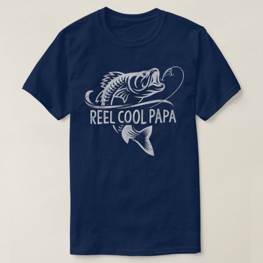 リーカッコいいルパパ魚釣りパパギフト父の日 Tシャツ (デザイン正面)