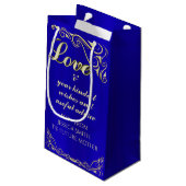 リーガエレガントルゴールデンアン王室のドブルーベビーシャワー スモールペーパーバッグ (裏面アングル)