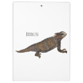 リーガルの角トカゲ漫画イラストレーション クリップボード (裏面)