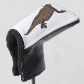 リーガルの角トカゲ漫画イラストレーション ゴルフヘッドカバー (3/4 正面)