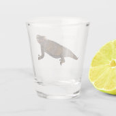 リーガルの角トカゲ漫画イラストレーション ショットグラス (裏面)